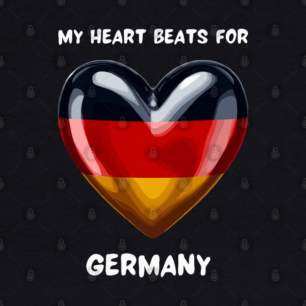 My Heart Beats For Germany Flag by Graceful Designs